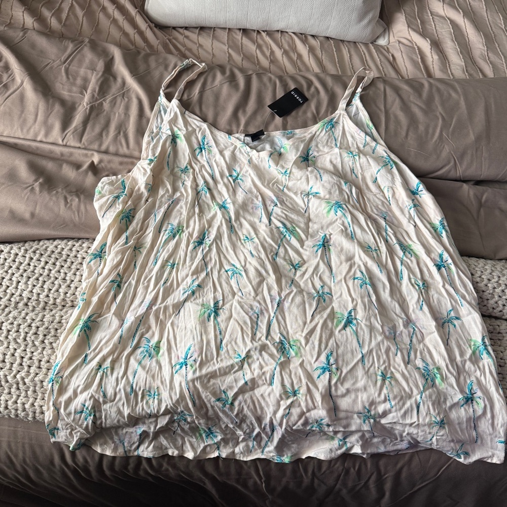 Torrid Tropical Print Sleeveless Top